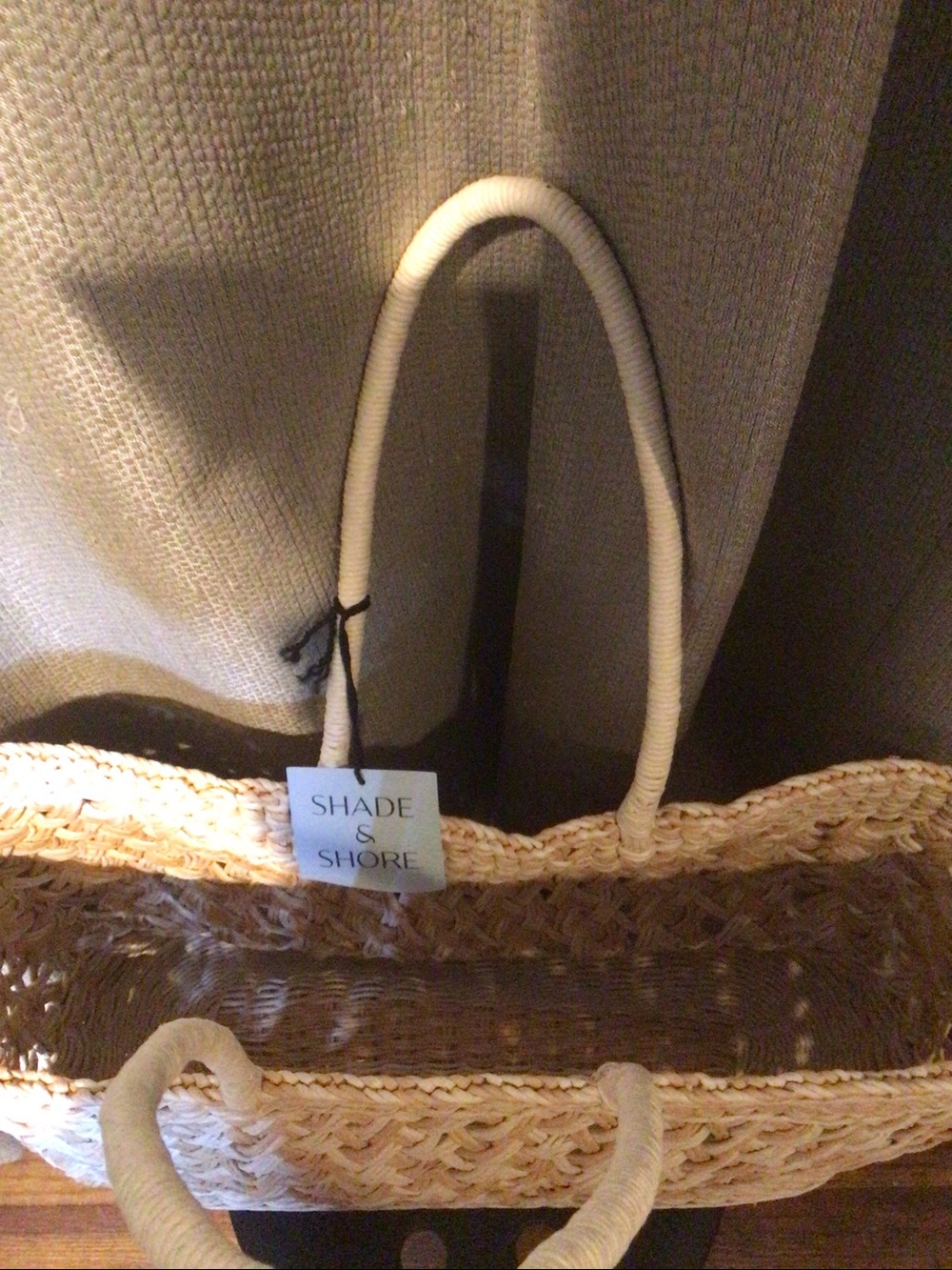 Shade & Shore Natural Woven Straw Tote - Picture 2 of 3